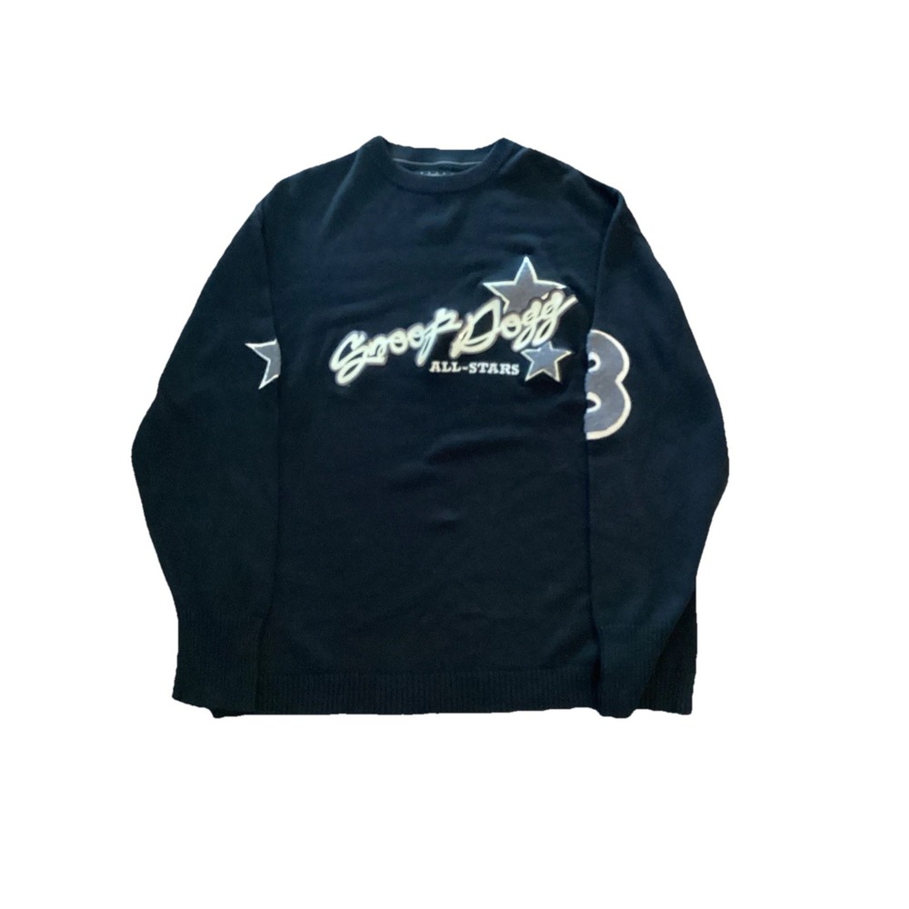 Vintage Snoop Dogg Clothing Sweater Adult 2XL Blue Sewn Spell Out Pullover Y2K
